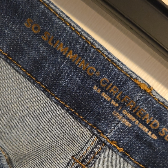 Chico's Dark Blue Floral Embroidered Jeans - Picture 2 of 14